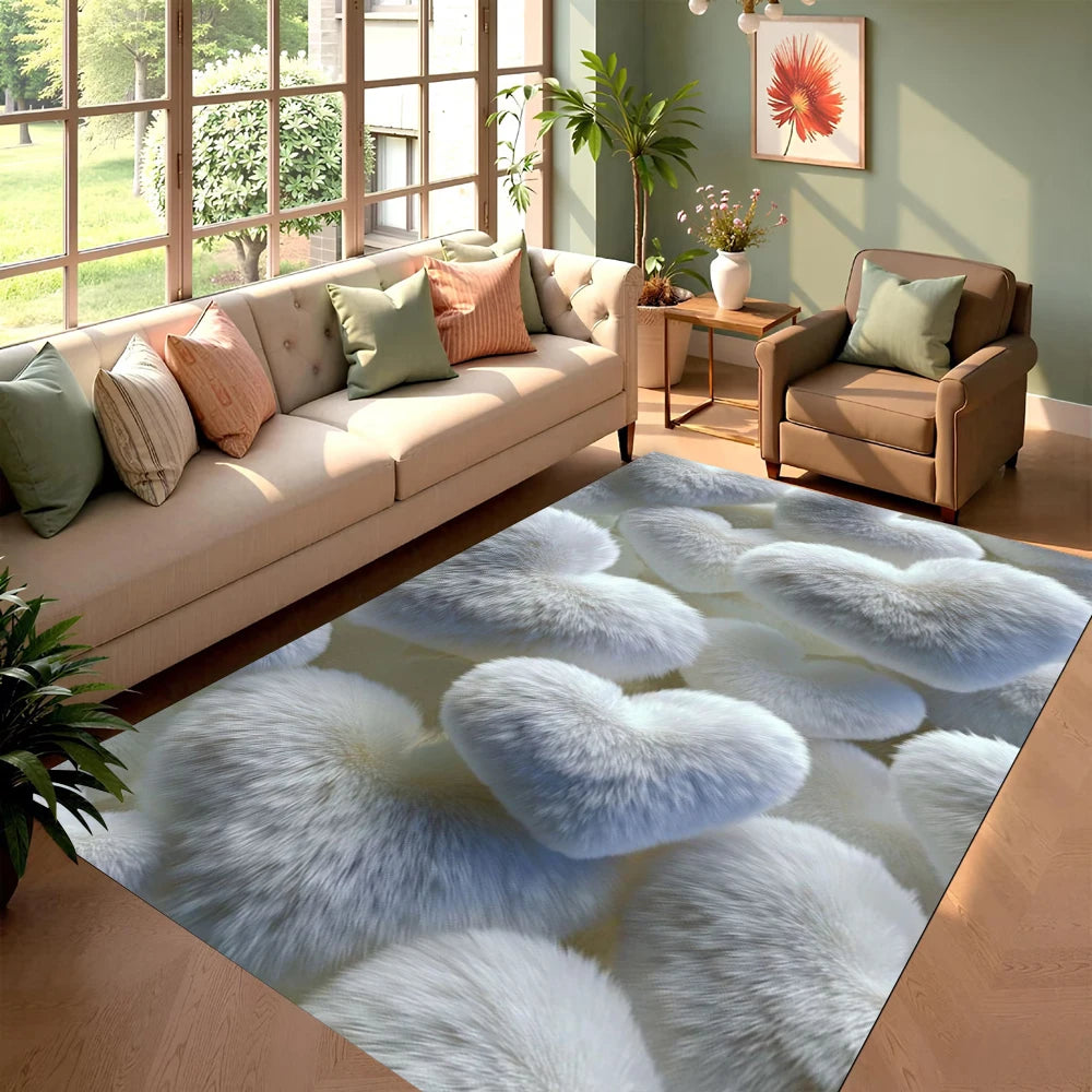 Colorful love print Valentine decorative mat