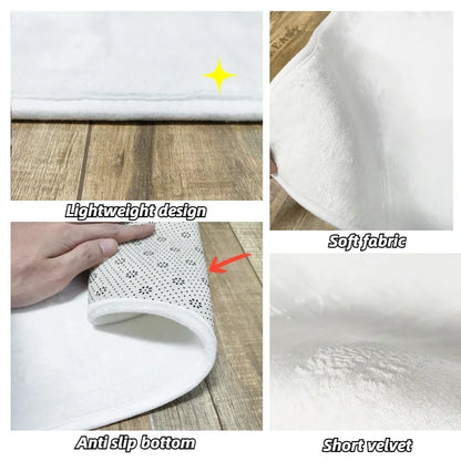 VIKAMA Solid Color Arched Chair Floor Protection Mat