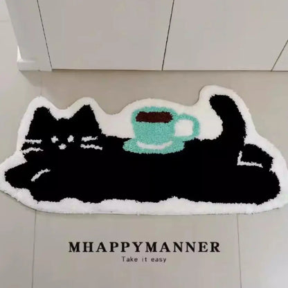 Thick cat cashmere-style non-slip mat