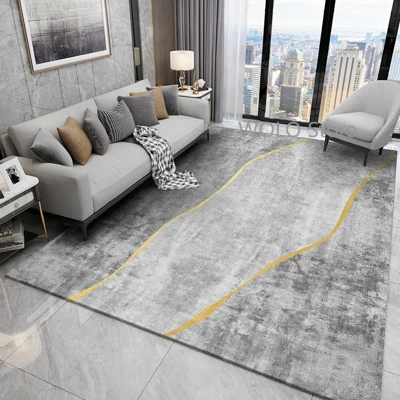 Nordic Ink Splash Abstract Washable Area Rug