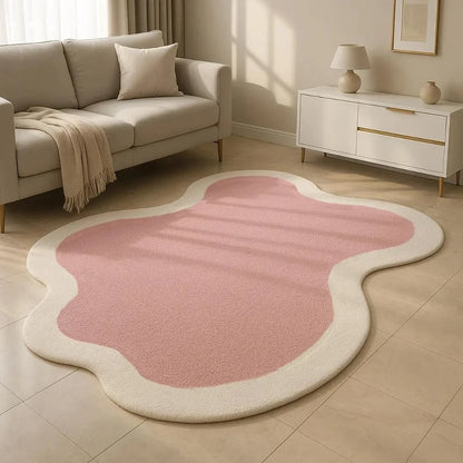Nordic Irregular Shape Plush Washable Area Rug