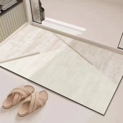Minimalist Geometric Diatomaceous Earth Floor Mat Bathroom Toilet Balcony Absorbent Anti-Slip Rug Home Decor