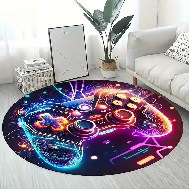 VIKAMA Gaming Controller Round Non-Slip Rug