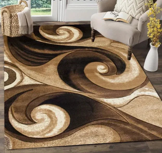 Geometric light luxury European area rug