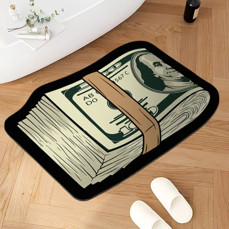 Money Shaped Dollar Rug
