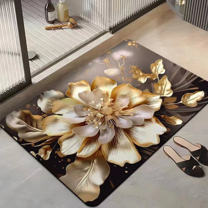 Quick-dry non-slip bath door mat