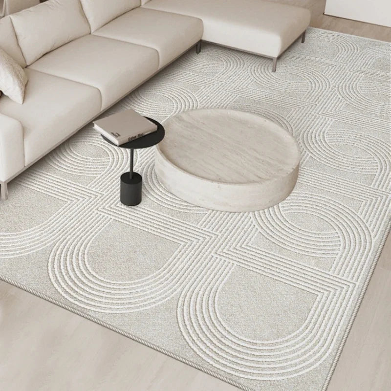 French Cream Light Luxury Washable Large Area Rug