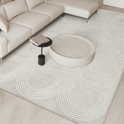 French Cream Light Luxury Washable Large Area Rug