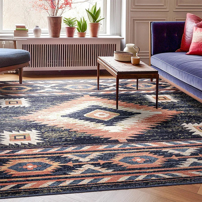 VIKAMA Moroccan Crystal Velvet Area Rug