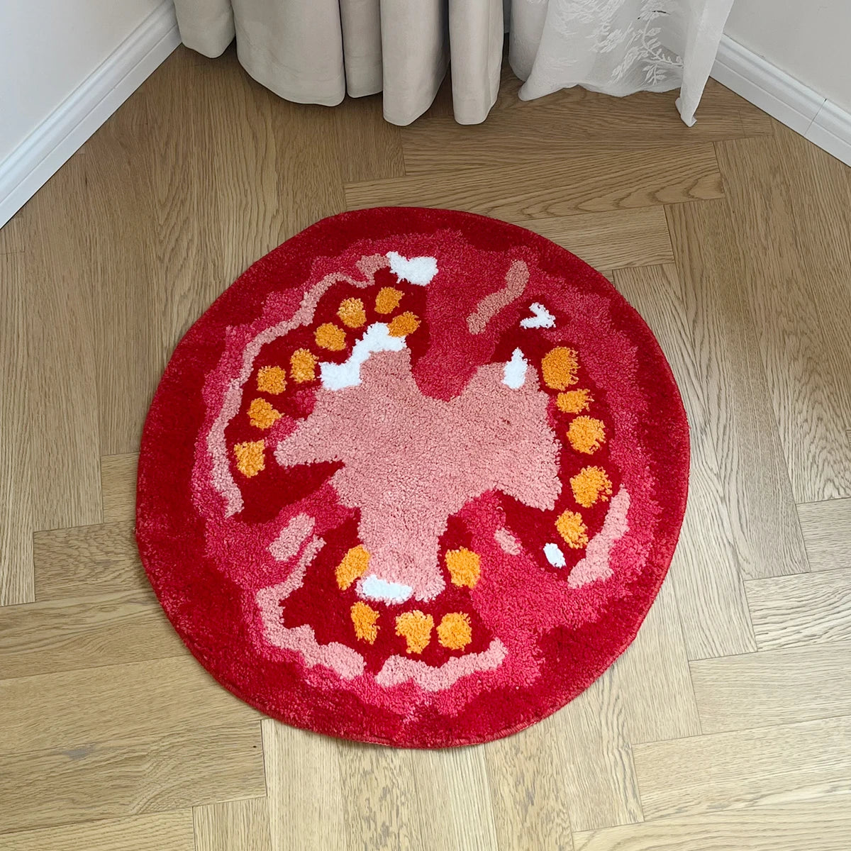 Tomato Tufted Cartoon Soft Area Rug