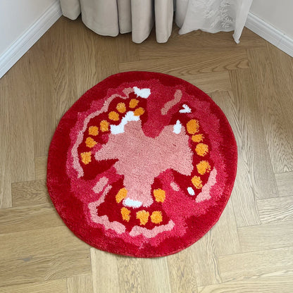 Tomato Tufted Cartoon Soft Area Rug