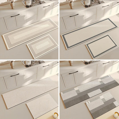 Super Absorbent Kitchen Rug Non-Slip Soft Washable Floor Mat Bathroom Entrance Carpet