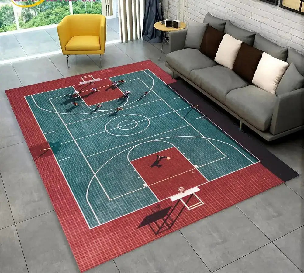 Basketball Cartoon Indoor Non-Slip Area Rug