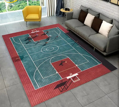 Basketball Cartoon Indoor Non-Slip Area Rug