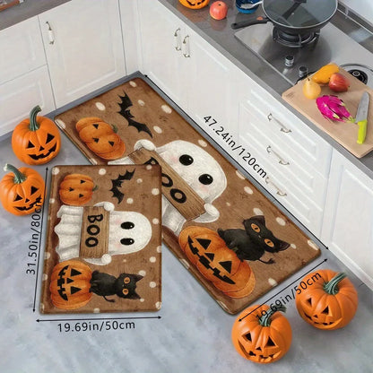 Halloween spooky themed doormat for porch and entryway decor