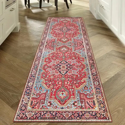 VIKAMA Vintage Washable Non-Slip Hallway Runner Rug