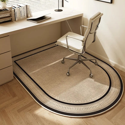 VIKAMA Chair Floor Mat Arched Non-Slip Bedroom Study Office Swivel Chair Rug