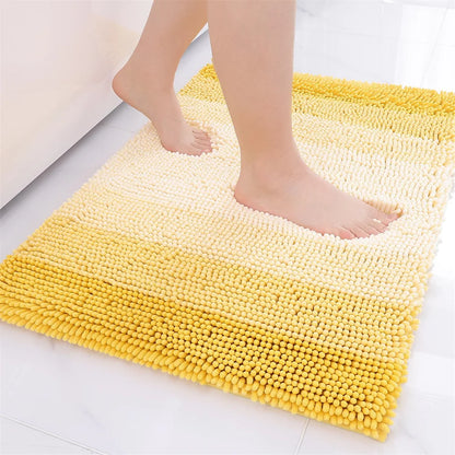 Olanly Luxury Chenille Non-Slip Bath Rug