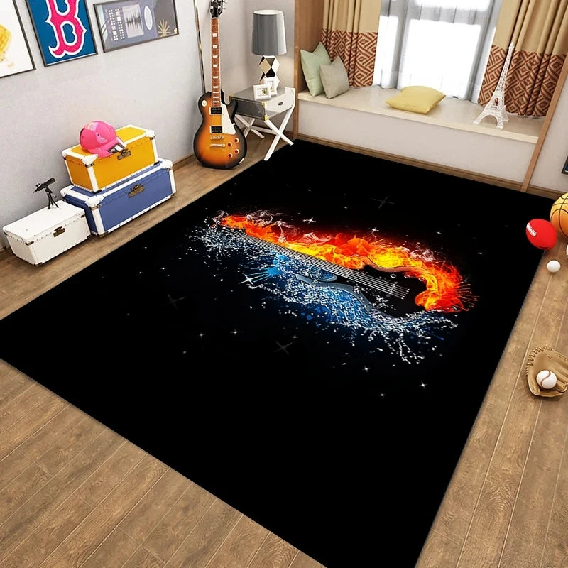 VIKAMA Modern Crystal Velvet Scandinavian Rug Non-Slip Dirt-Resistant Living Room Kids Play Mat Home Decor