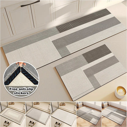 Super Absorbent Kitchen Rug Non-Slip Soft Washable Floor Mat Bathroom Entrance Carpet
