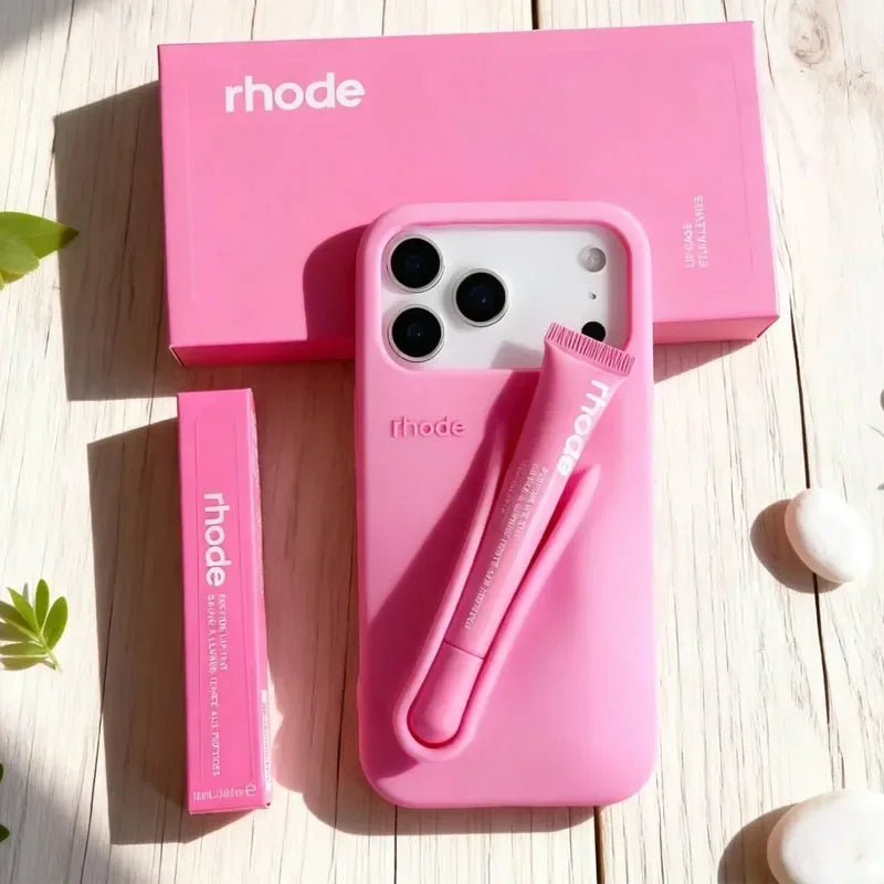 Phone Lipstick Case with Box & Lips – Rhode Silicone Cover
