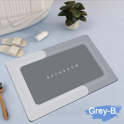Super absorbent non-slip bathroom floor mat