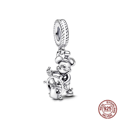 Disney S925 Sterling Silver Charm Beads For Women Bracelet