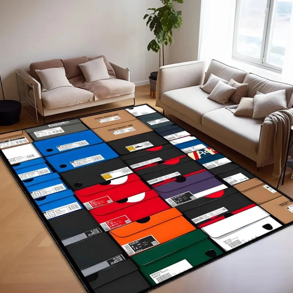 Sneaker Culture Urban Typography Rug