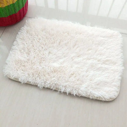 VIKAMA 40*60CM Silk Wool Rug Girls Room Living Room Bedroom Hotel Tie-Dye Cushion Washable Dirt Resistant Carpet