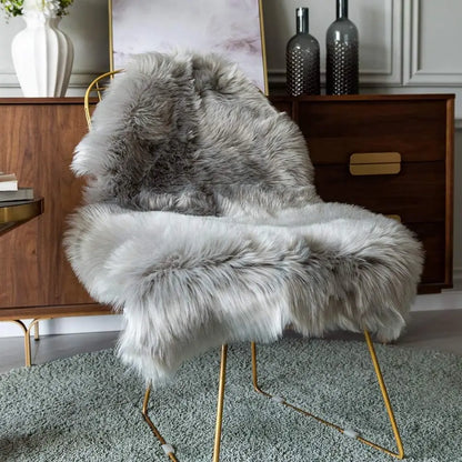Soft Shaggy Faux Fur Rug Non-Slip 60×90 cm Extra Thick Plush Bedroom Living Room Carpet Machine Washable Floor Mat