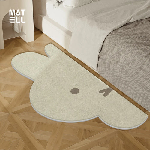 VIKAMA Cute Bunny Heart Cartoon Bedside Rug