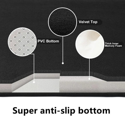 U-Shape Bathroom Floor Mat Non-Slip Absorbent Toilet Bath Mat Home Decoration