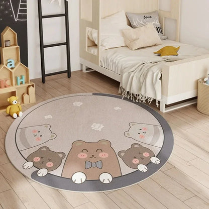 VIKAMA Kids Hopscotch Round Play Rug