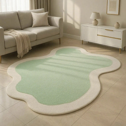 Nordic Irregular Shape Plush Washable Area Rug