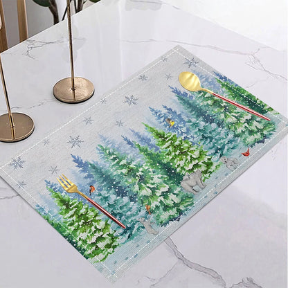 Christmas Tree Non-Slip Table Placemat Set