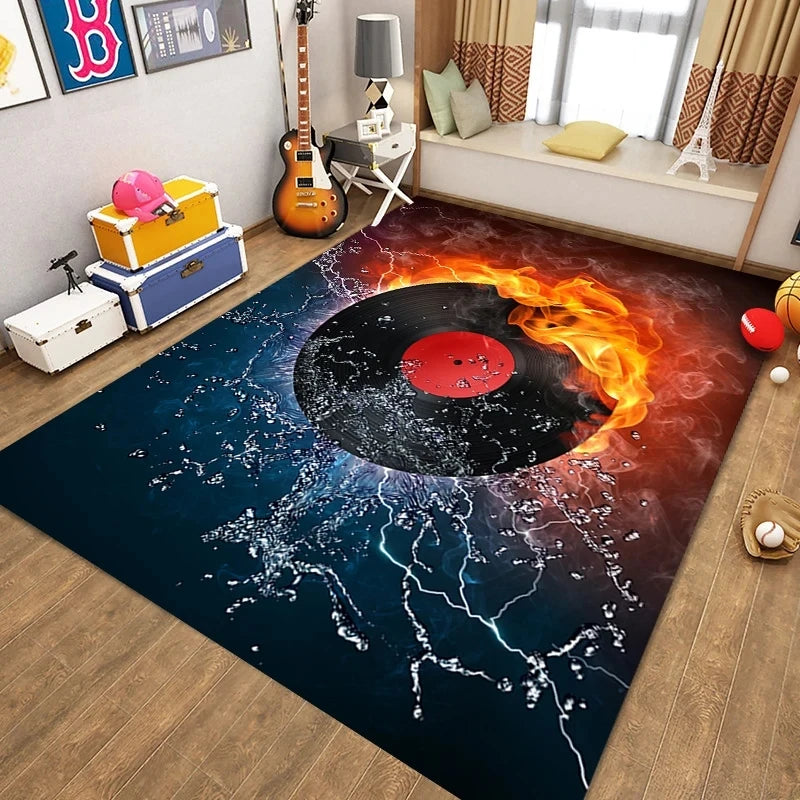 VIKAMA Modern Crystal Velvet Scandinavian Rug Non-Slip Dirt-Resistant Living Room Kids Play Mat Home Decor