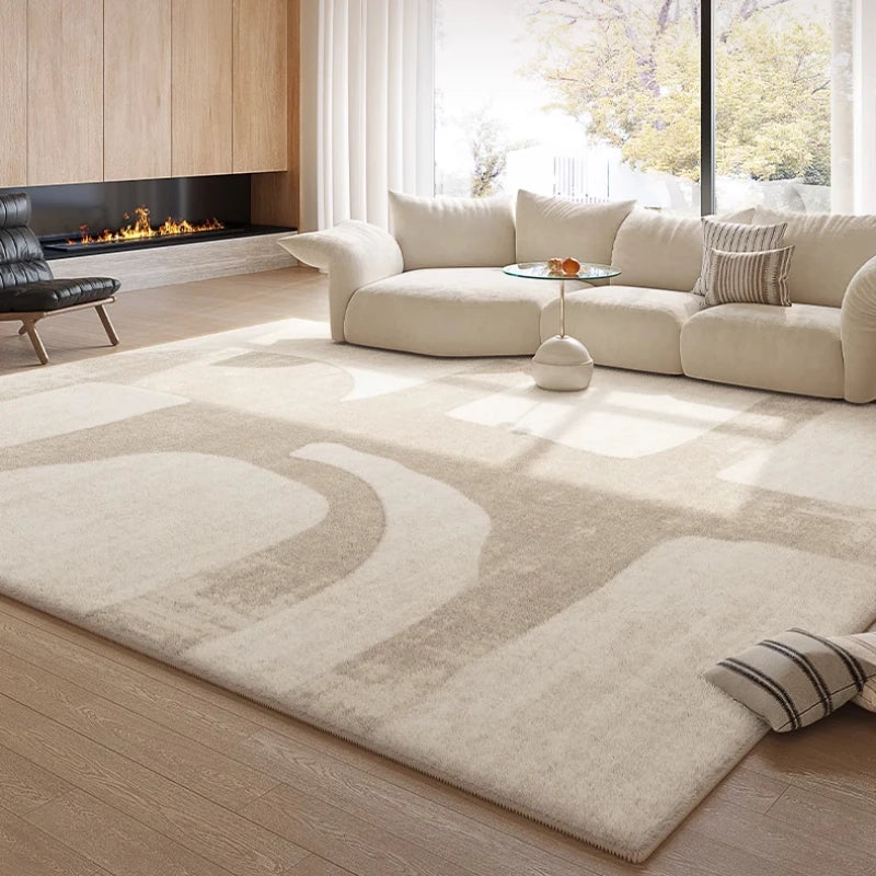 French Cream Waterproof Fluffy Thickened Area Rug
