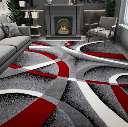 Geometric light luxury European area rug