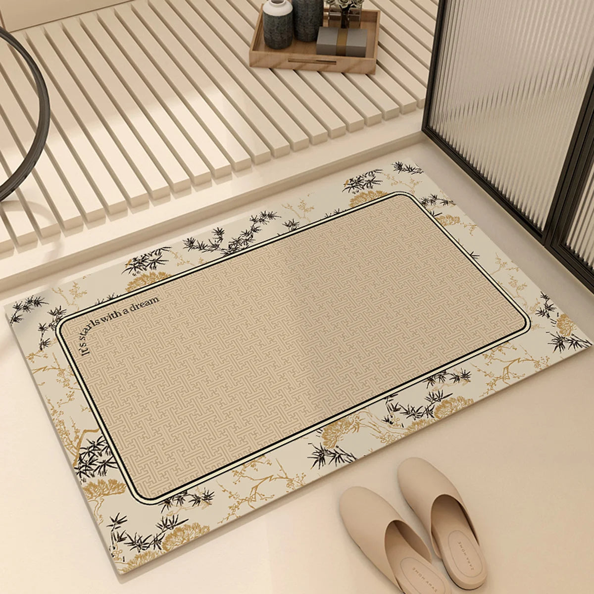 French Diatom Mud Bathroom Non-Slip Floor Mat