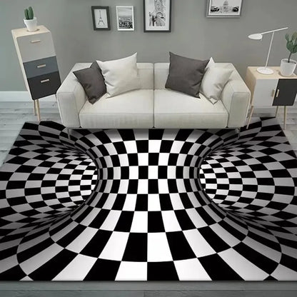 VIKAMA 3D Vortex Illusion Non-Slip Area Rug