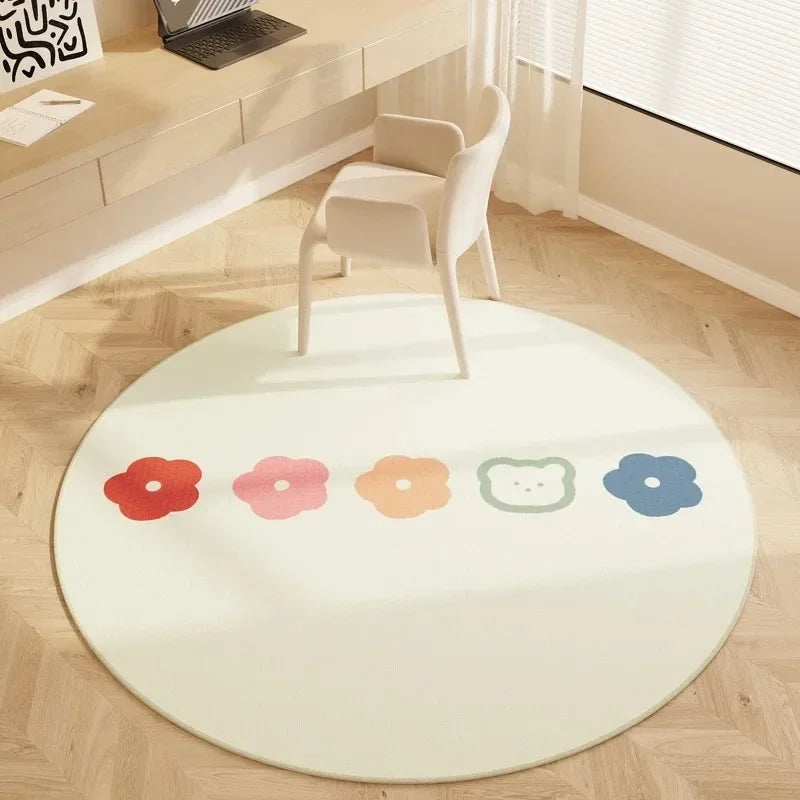 VIKAMA Kids Hopscotch Round Play Rug
