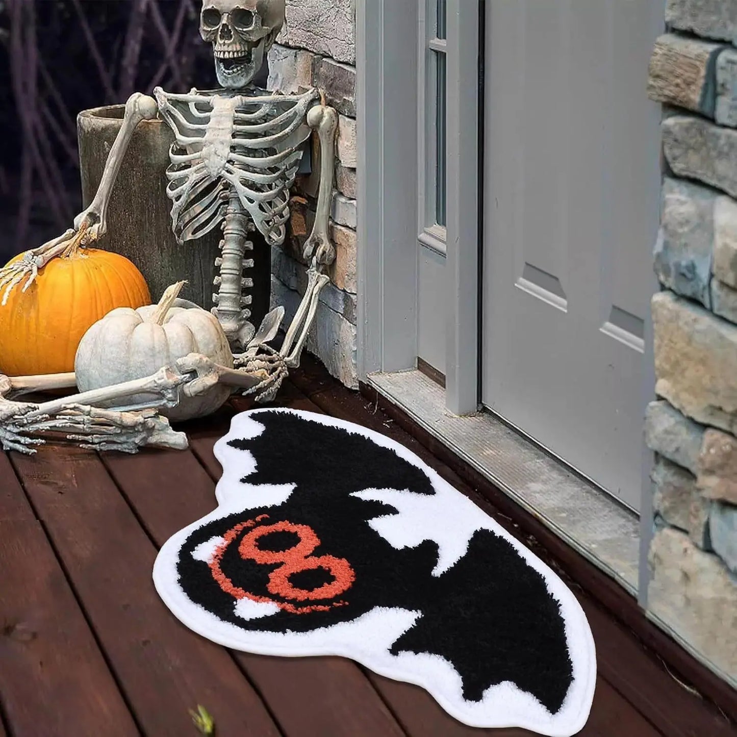 VIKAMA Halloween Ghost Imitation Cashmere Soft Area Rug