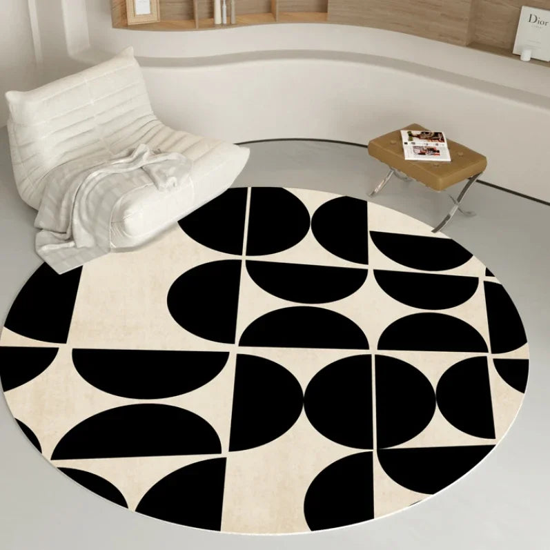 Fluffy Soft Light Luxury Round Plush Area Rug