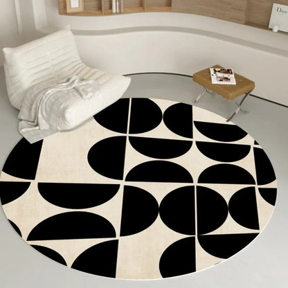 Fluffy Soft Light Luxury Round Plush Area Rug
