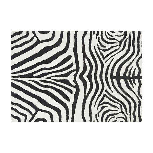 Nordic Zebra Pattern Fluffy Plush Non-Slip Area Rug