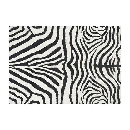 Nordic Zebra Pattern Fluffy Plush Non-Slip Area Rug