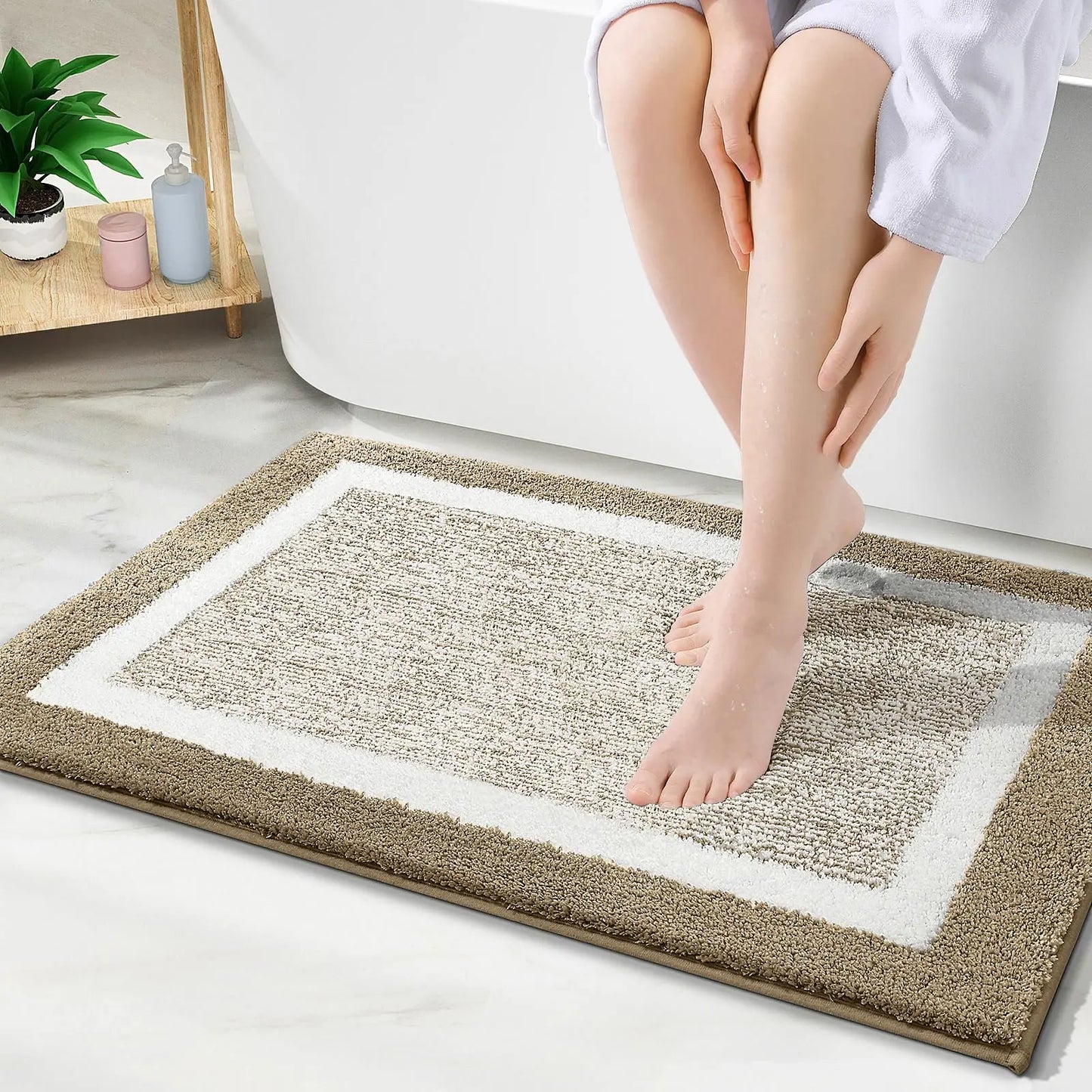 Olanly Microfiber Soft Non-Slip Bath Mat