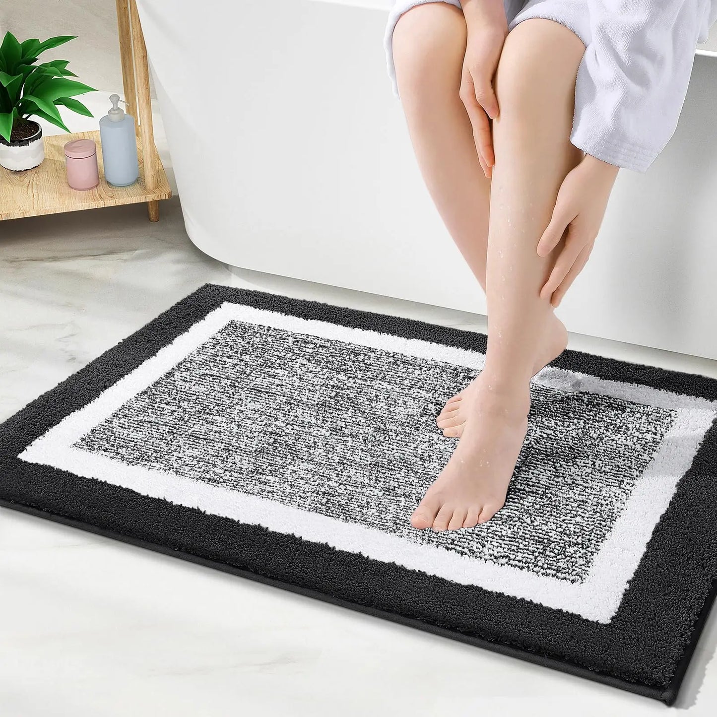Olanly Microfiber Soft Non-Slip Bath Mat