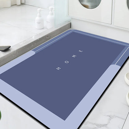 Diatom Mud Bathroom Mat Absorbent Non-Slip Entry Rug Bathtub Shower Door Floor Carpet Hand Washable Home Decor