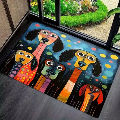 VIKAMA Cute Pet Sloth Corgi Non-Slip Doormat